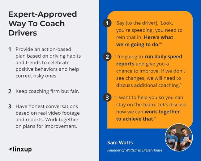 An example of an effective driver coaching conversation.