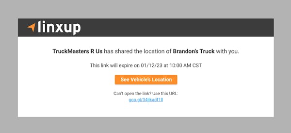 share your driver's location with your customer
