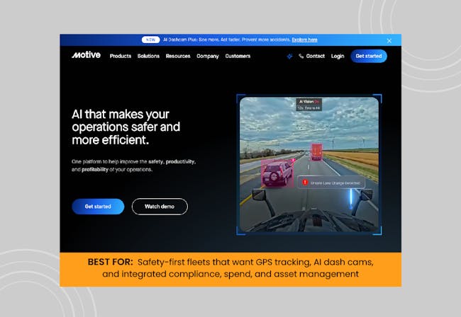 A screenshot of the homepage for Motive.