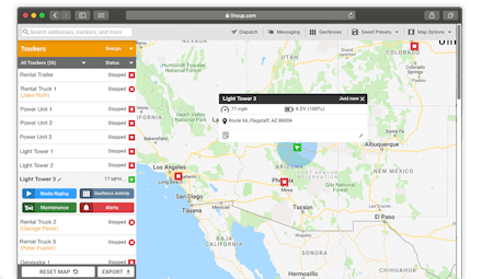 gps tracking software app dashboard